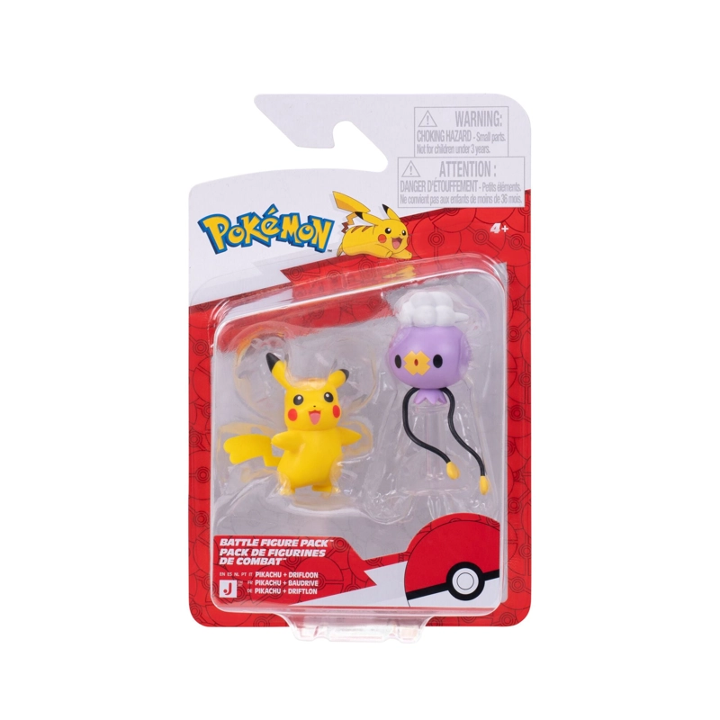 SET 1 O 2 FIGURAS DE 5 A 8 CM. POKEMON - PIKACHU + DRIFLOON - 1