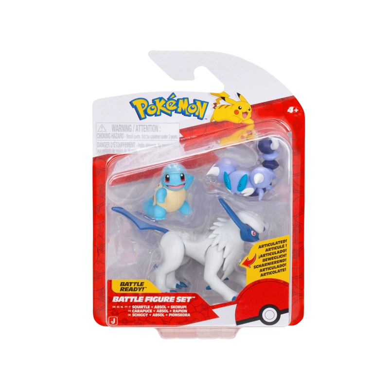 POKEMON PACK 3 FIGURAS - SQUIRTLE + ABSOL + SKORUPI - 1