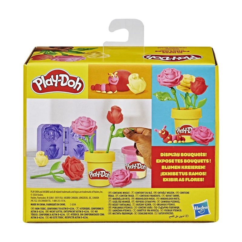 PLAY-DOH MINI PACK DE FLORES - PEQUEÑAS ROSAS - 4
