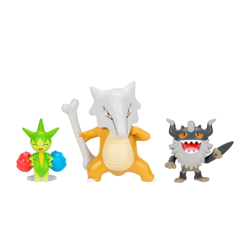 POKEMON PACK 3 FIGURAS - ROSELIA + MAROWAK + PERRSERKER - 2