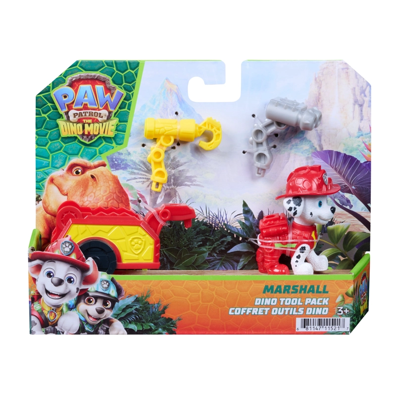 PAW PATROL MOVIE DINO FIGURAS CON HERRAMIENTAS - MARSHALL - 1