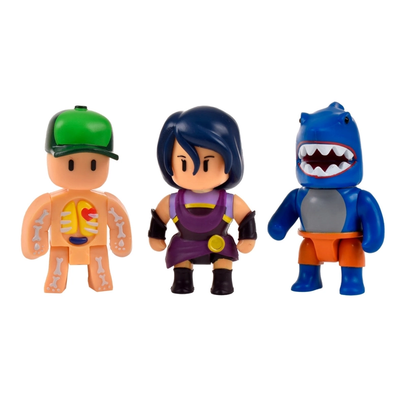 PACK 3 FIGURAS 8 CMS ARTICULADAS STUMBLE GUYS - NYX - 1