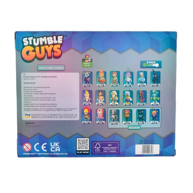 PACK DE 8 FIGURAS 5 CMS STUMBLE GUYS - GUARDIAN OF EL DORADO - 4