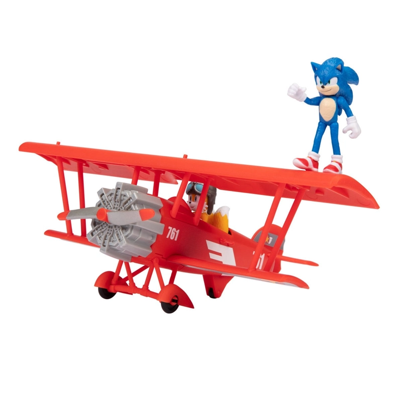 AVION BIPLANO SONIC CON FIGURA 6 CMS - 1