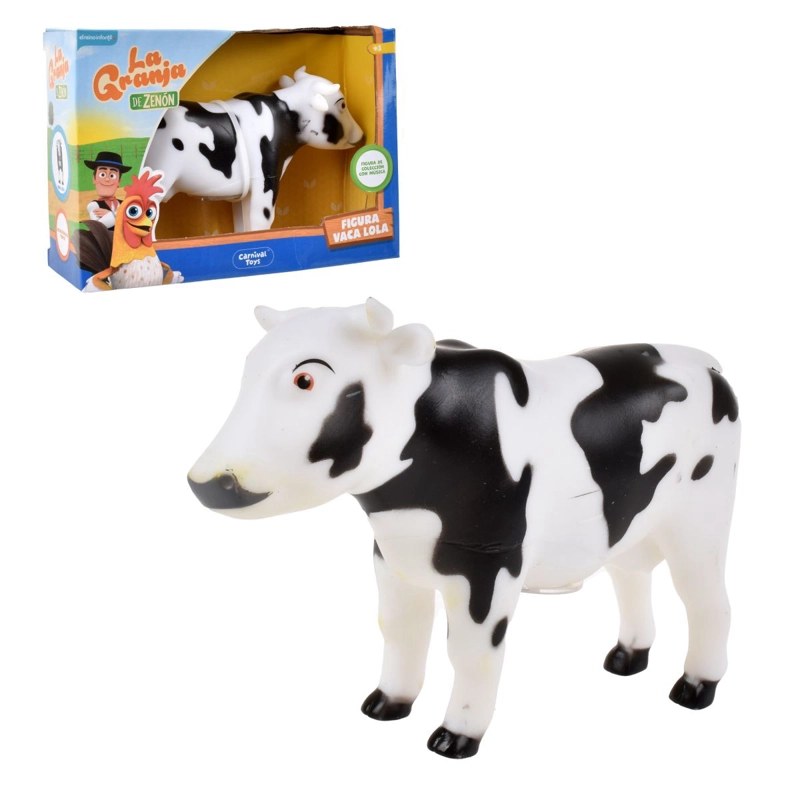 FIGURA MUSICAL DE 9 A 15 CM LA GRANJA DE ZENON - VACA LOLA - 1