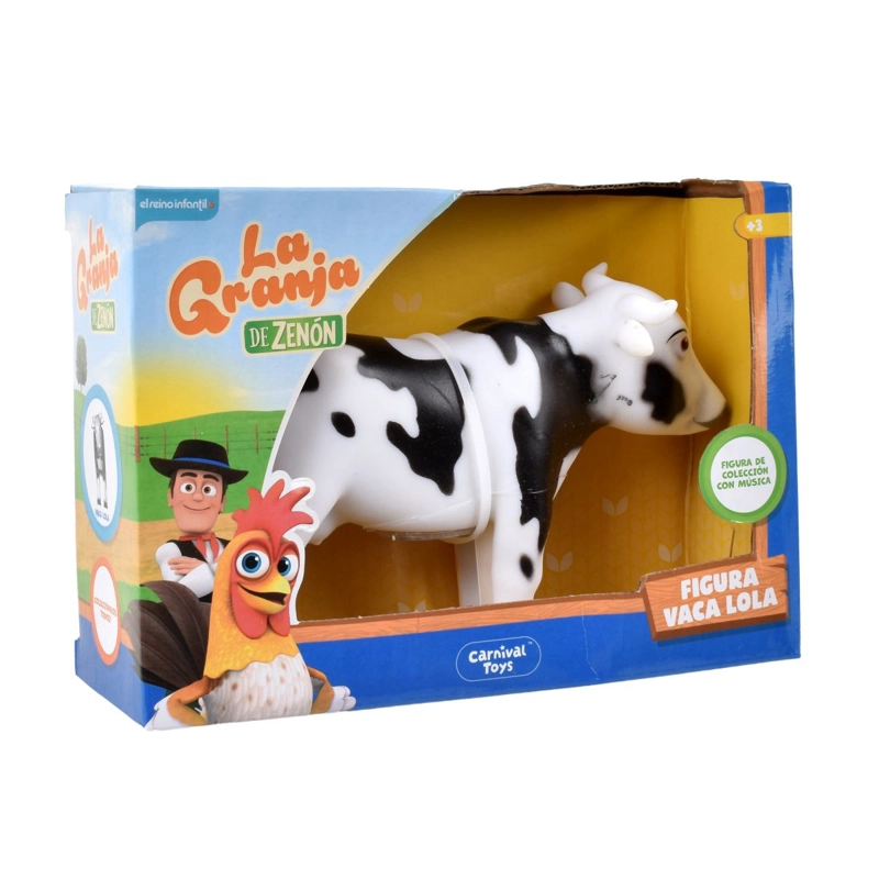 FIGURA MUSICAL DE 9 A 15 CM LA GRANJA DE ZENON - VACA LOLA - 2