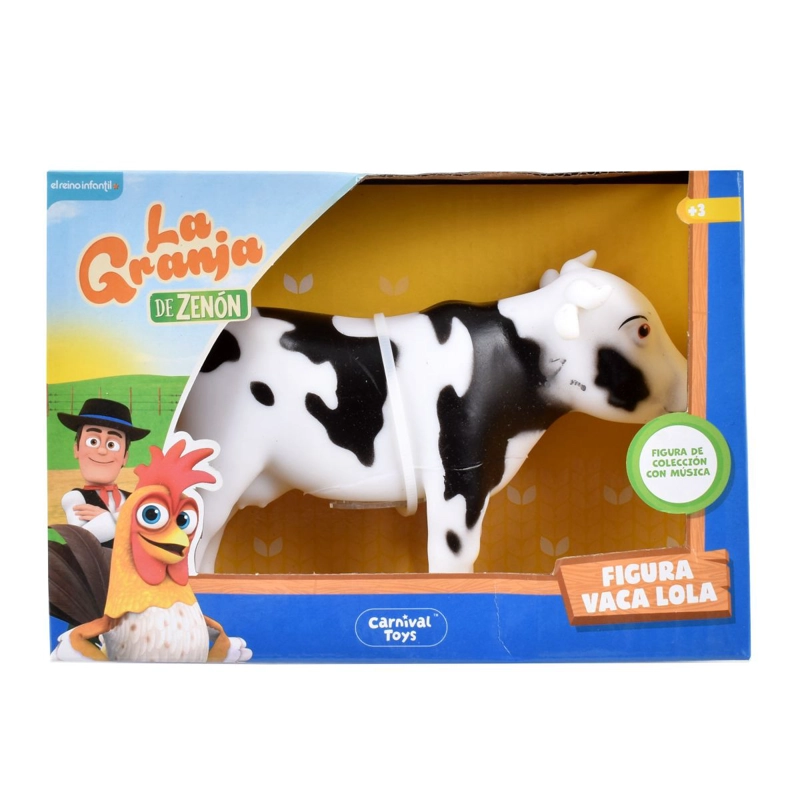 FIGURA MUSICAL DE 9 A 15 CM LA GRANJA DE ZENON - VACA LOLA - 3