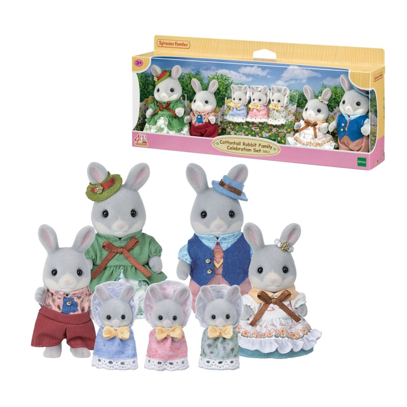 CONEJO COLITA DE ALGODON SET CELEBRACION SYLVANIAN FAMILIES - 1