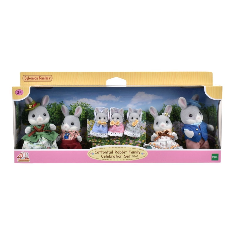 CONEJO COLITA DE ALGODON SET CELEBRACION SYLVANIAN FAMILIES - 3