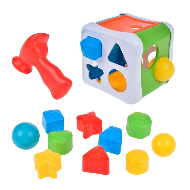 CUBO 2 EN 1 CON FIGURAS DE ENCAJE - NARANJA - 2