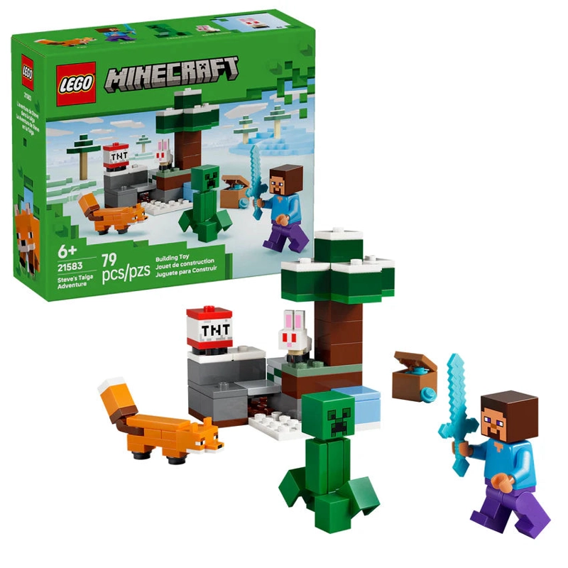 LA AVENTURA DE STEVE EN LA TAIGA LEGO MINECRAFT - 1