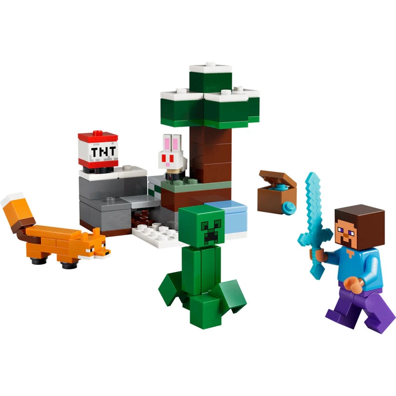 LA AVENTURA DE STEVE EN LA TAIGA LEGO MINECRAFT - 3