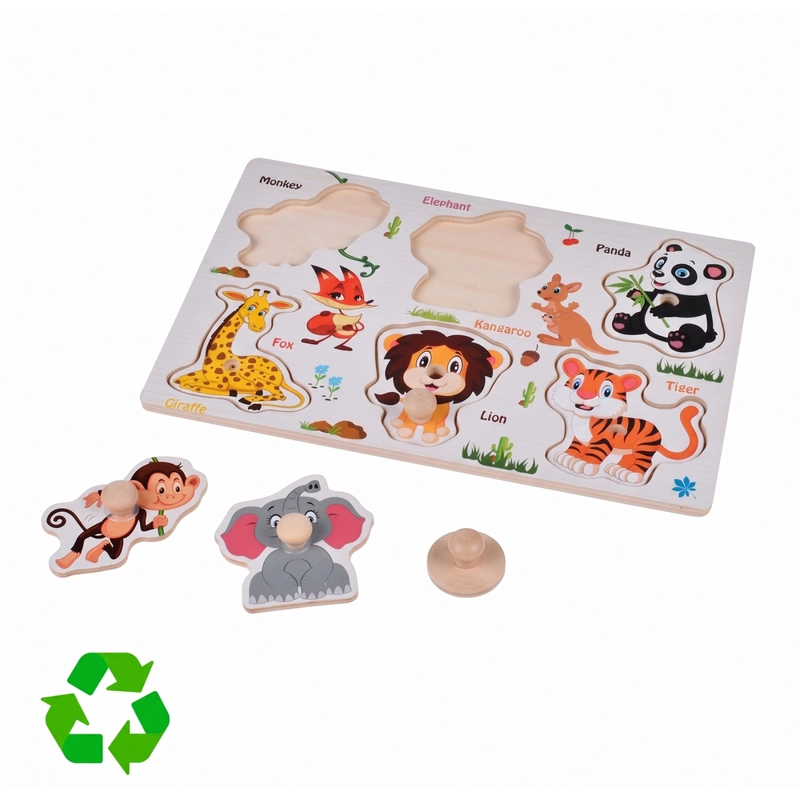 PUZZLE DE ENCAJE ANIMALES DE LA SELVA - 2