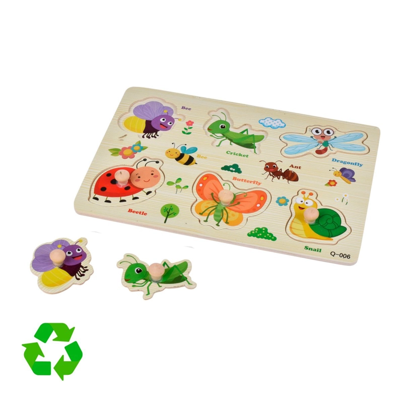 PUZZLE DE ENCAJE ANIMALES DE JARDIN - 1