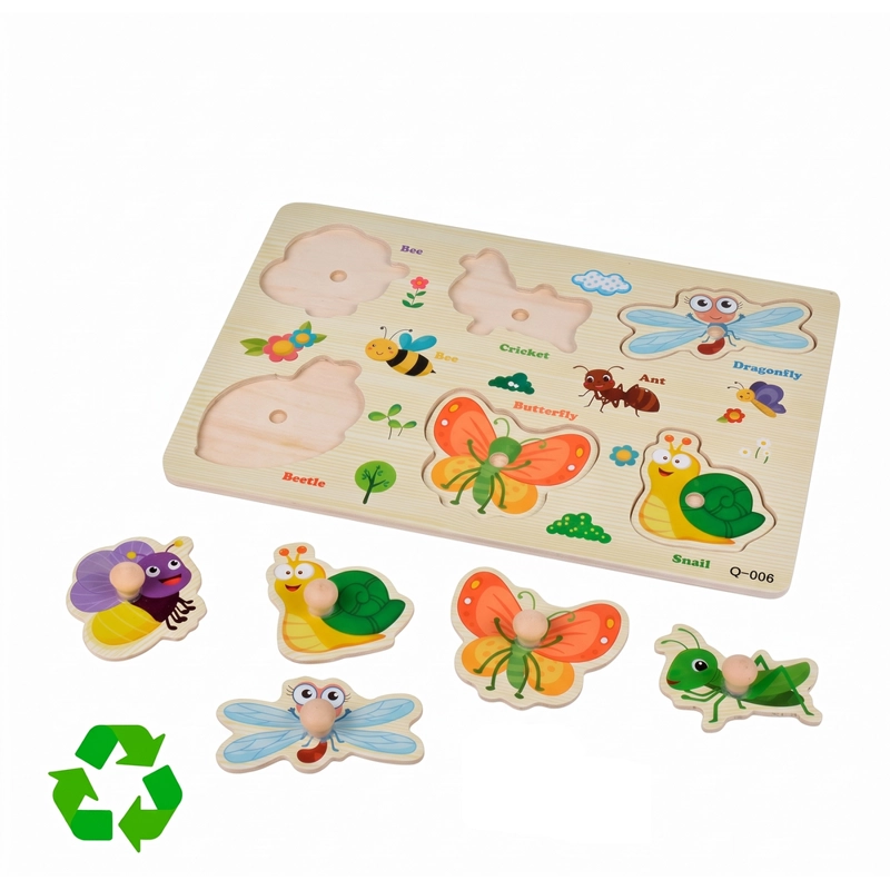 PUZZLE DE ENCAJE ANIMALES DE JARDIN - 2