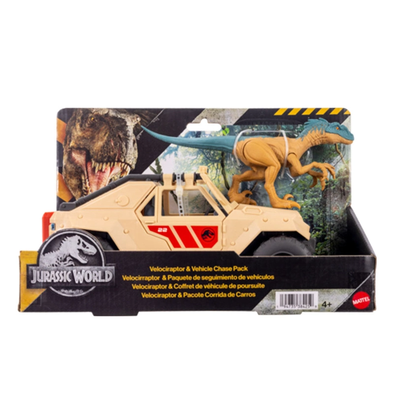 JUGUETE JURASSIC WORLD VEHICULO 4X4 Y DINOSAURIO - 1
