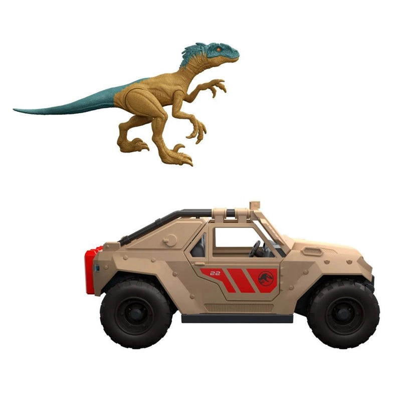 JUGUETE JURASSIC WORLD VEHICULO 4X4 Y DINOSAURIO - 6