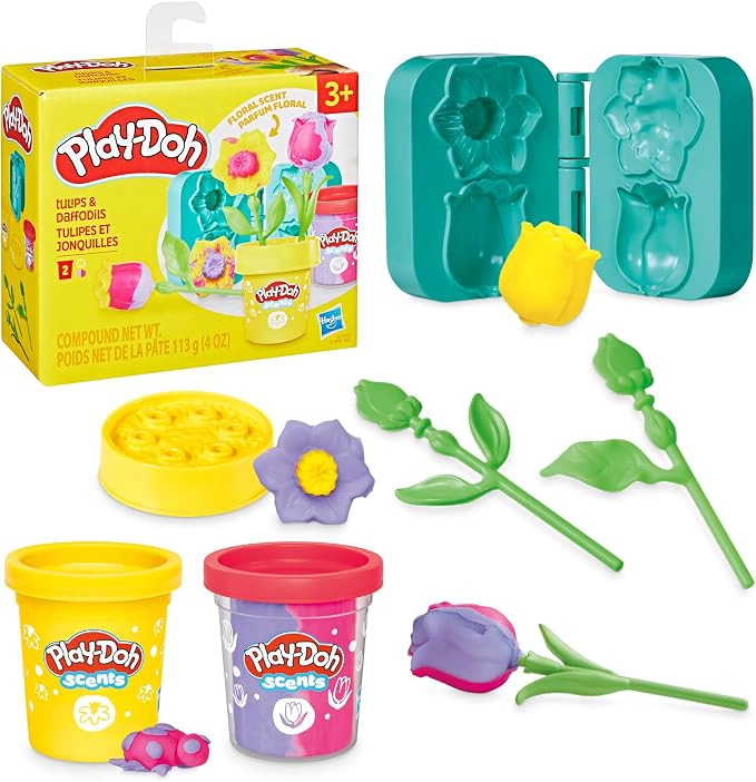 PLAY-DOH MINI PACK DE FLORES - TULIPANES Y NARCISOS - 1