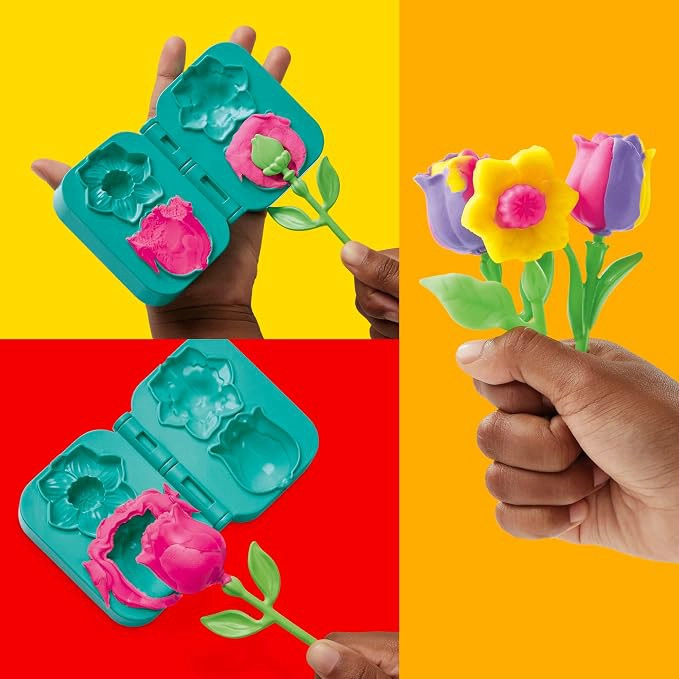 PLAY-DOH MINI PACK DE FLORES - TULIPANES Y NARCISOS - 3