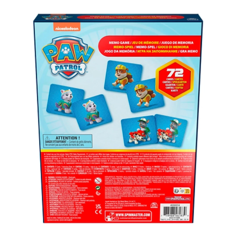 JUEGO DE MESA - PAW PATROL JUEGO MEMORICE 72 PIEZAS - 3