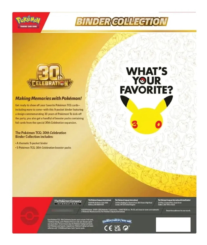 POKEMON TCG 30TH CELEBRATION BINDER COLLECTION ING - 4