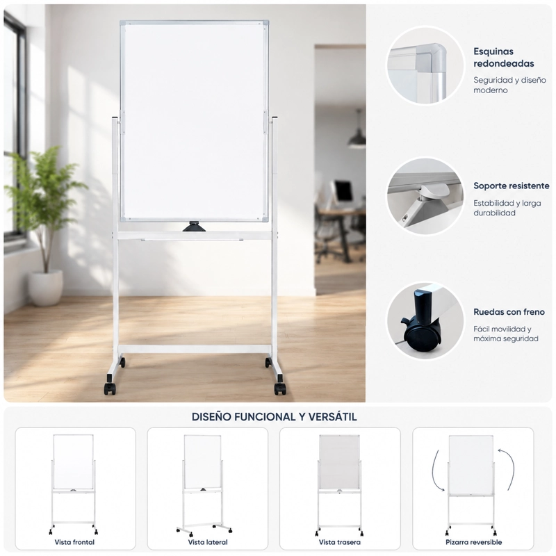 PIZARRA IGPRO MOVIL MAGNETICA 'CLASSIC MOVIL' 60X90CM - 3