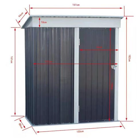 BODEGA DE JARDIN IGPRO NEGRA 1.49 MT2  162X92CM - 3