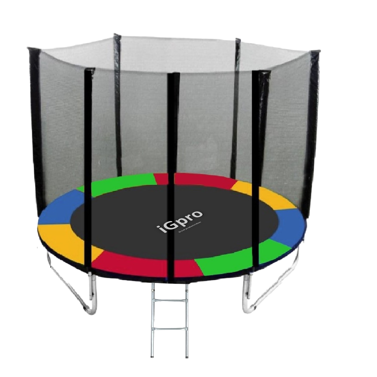 CAMA ELASTICA IGPRO CON MALLA Y ESCALERA 3.66 MT 12FT - 1
