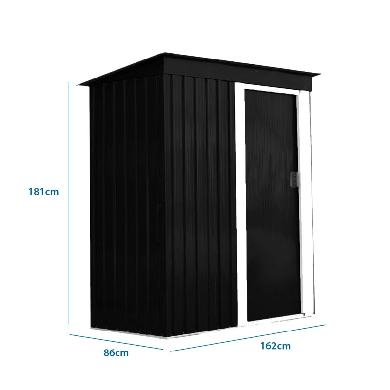 BODEGA DE JARDIN NEGRA 1.38 M2 181X162X86 CM - 2