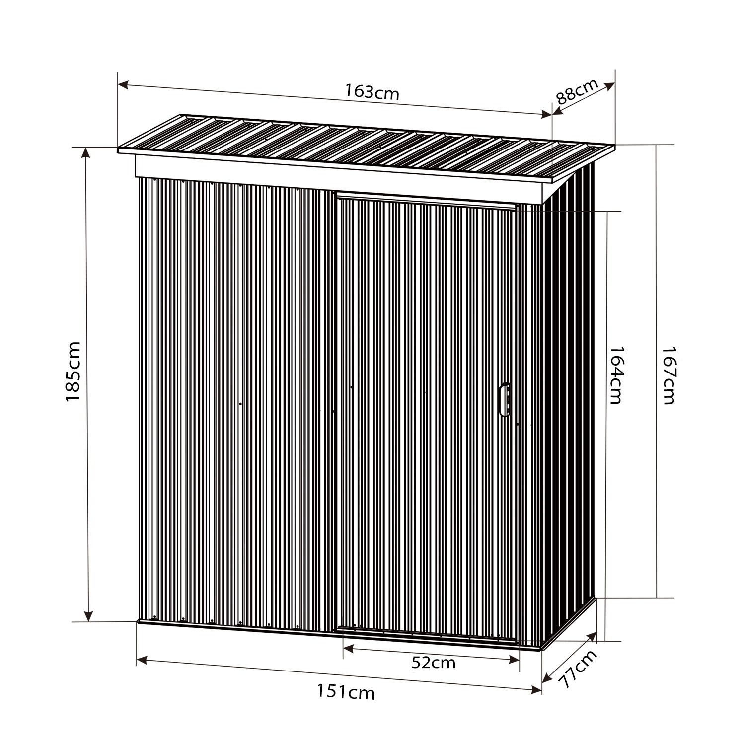 BODEGA IGPRO IGBJ0 305 GR JARDÍN GRIS 1.38 M2 181 X 162 X 86 CM - 2