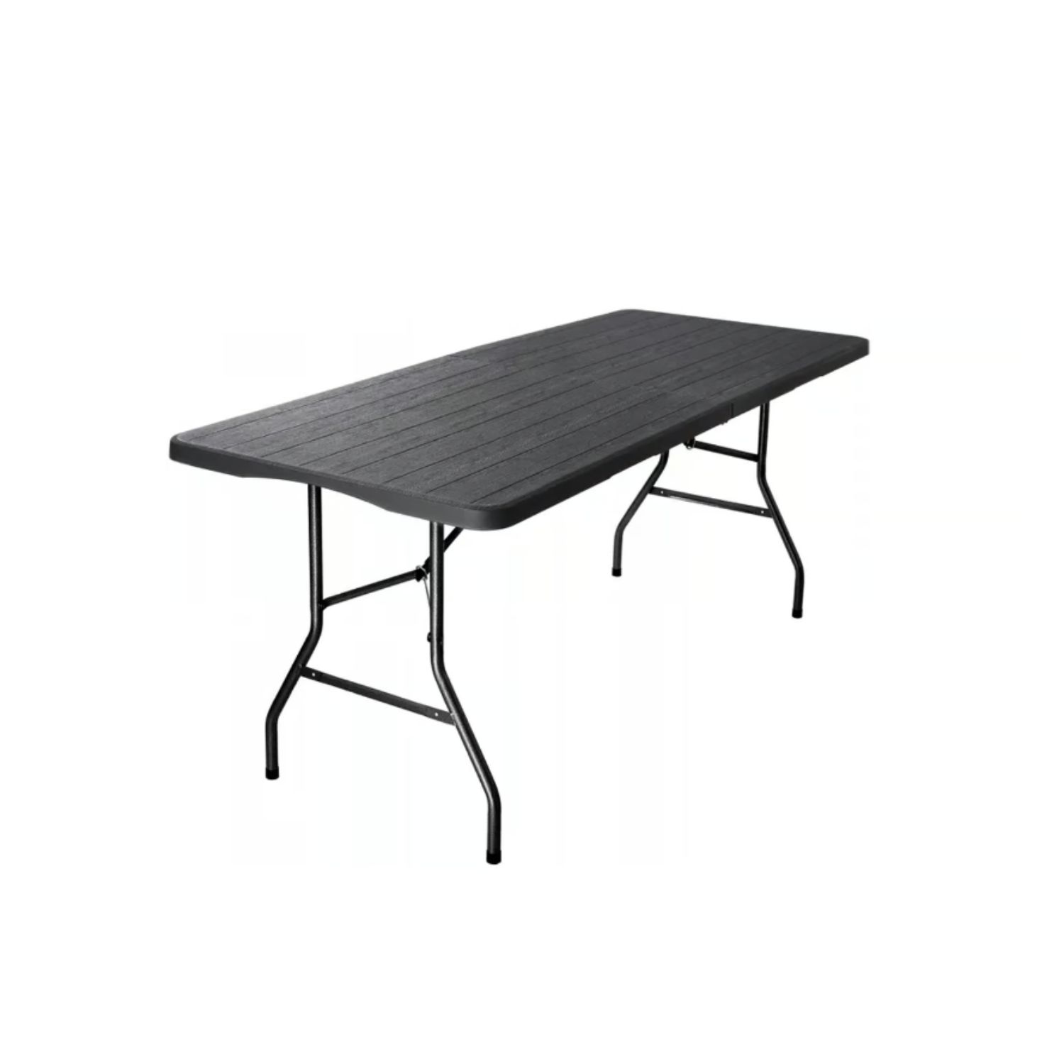 MESA IGPRO IGMPB180-74GR PLEGABLE TIPO MALETA SIMIL MADERA 180X74X74CM GRIS ACERO - 1
