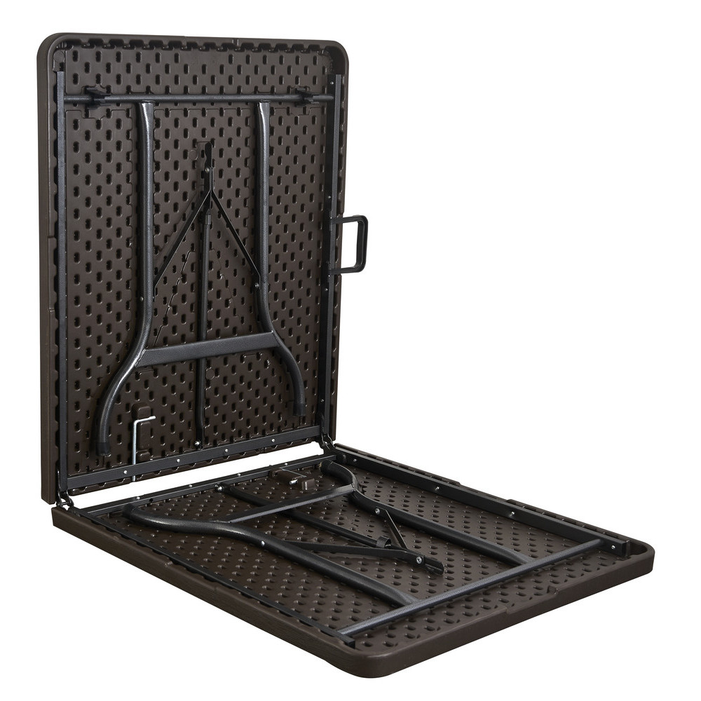 MESA IGPRO IGMPB180-74GR PLEGABLE TIPO MALETA SIMIL MADERA 180X74X74CM GRIS ACERO - 2
