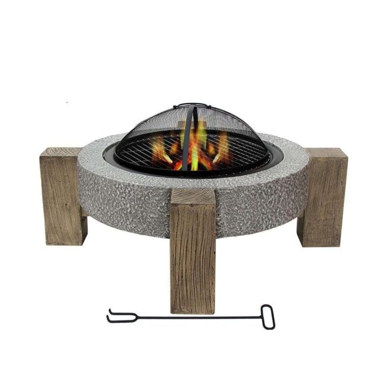 FOGON PARRILLA A LA PIEDRA MADERA 75X75X44CM - 1