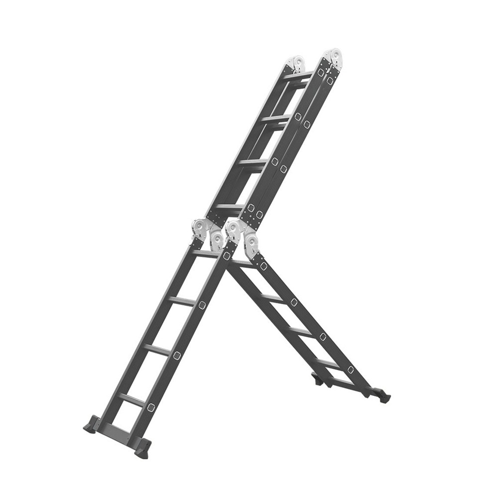 ESCALERA IGPRO 4.6MT PROFESIONAL HEAVY DUTY 16 PELDAÑOS NEGRA - 4