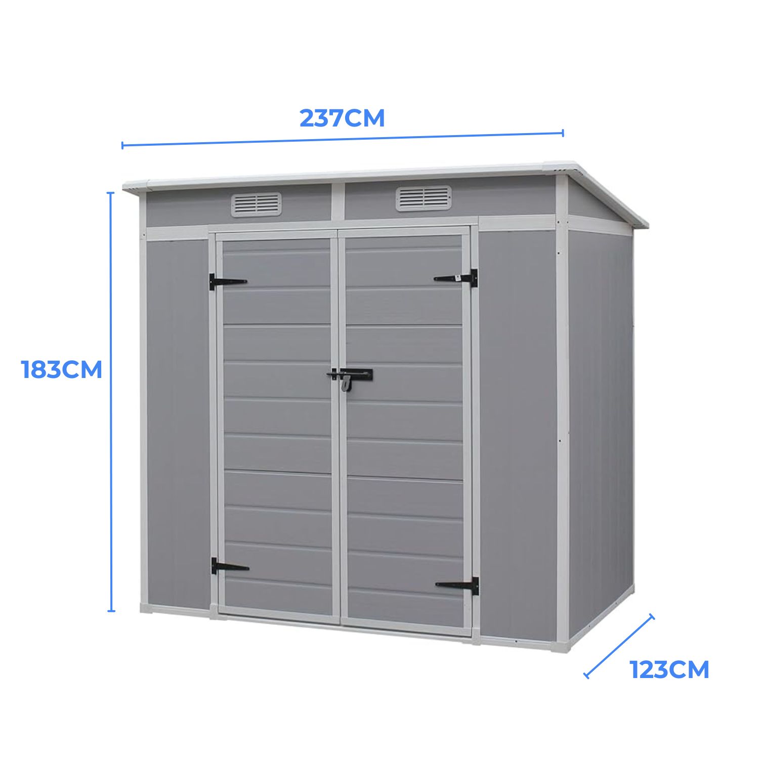 BODEGA JARDIN PLASTICO 237X123X183CM 2.93M2 - 1