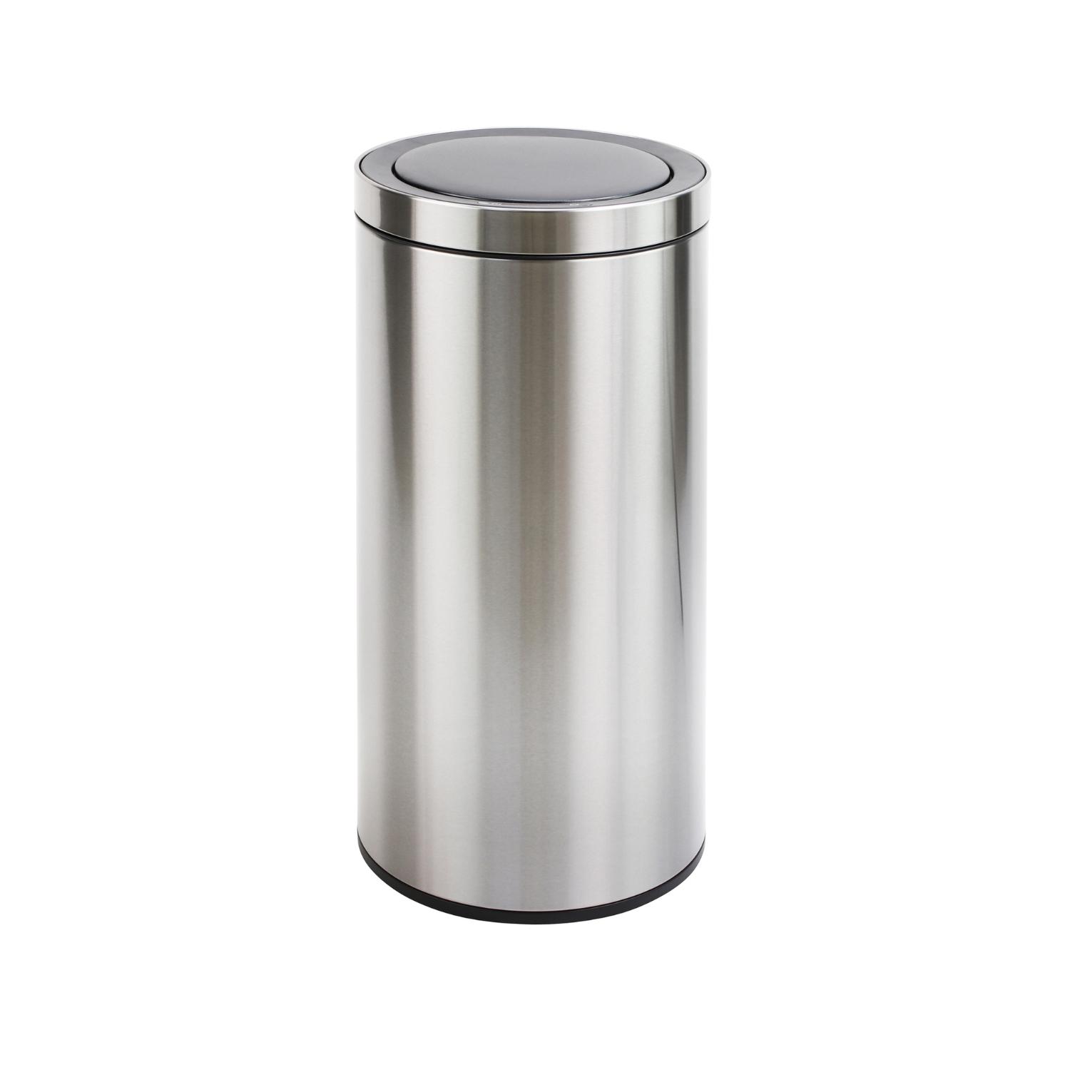 BASURERO METALICO ACERO INOXIDABLE 40L CON SENSOR - 1