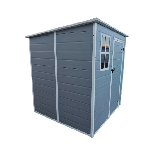 BODEGA JARDIN PLASTICO 6X6FT GRIS 3,3 M2 - 4