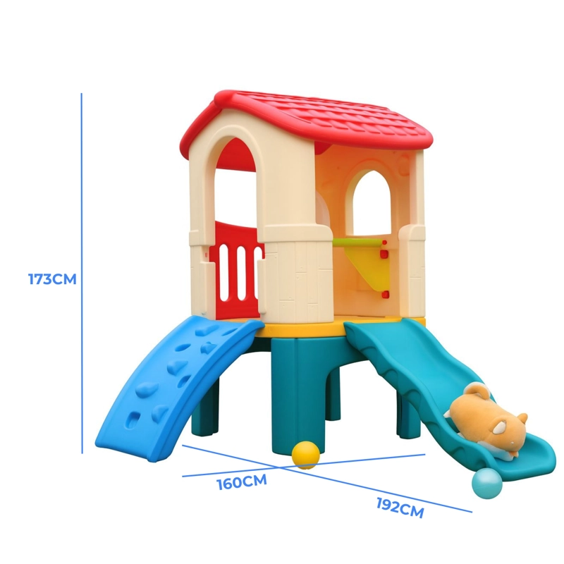 CASA DE JUEGOS PARA NIÑOS CON RESBALIN Y TREPADOR - 3