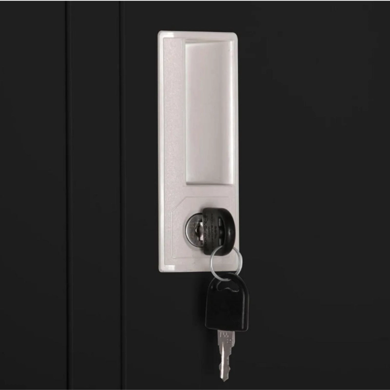 LOCKER 3 CUERPOS 6 CASILLEROS 183X90X40CM COLOR NEGRO - 4