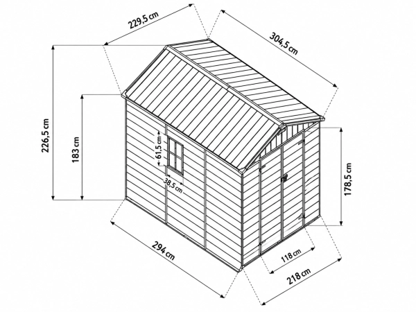 BODEGAS JARDIN PLASTICO 7.2 × 9.7 FT GRIS 7.0M2 - 4