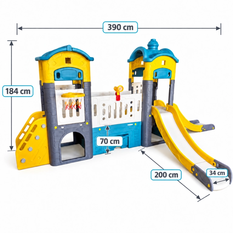 CASA INFANTIL CON DOBLE TOBOGAN - 3