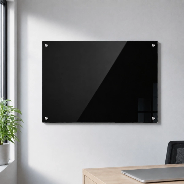 PIZARRA 90X120CM GLASS PRO VIDRIO TEMPLADO NEGRO - 2