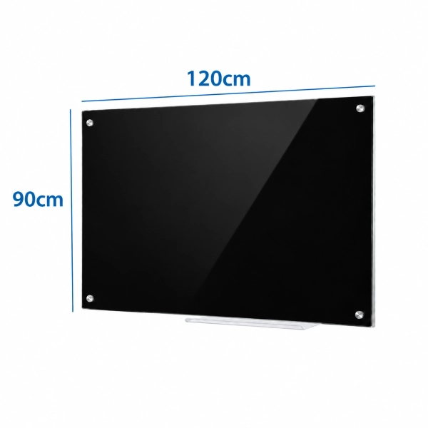 PIZARRA 90X120CM GLASS PRO VIDRIO TEMPLADO NEGRO - 3