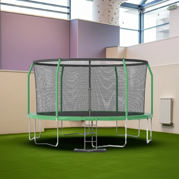 CAMA ELASTICA 3,66 PREMIUM MALLA Y ESCALERA VERDE 12FT - 4