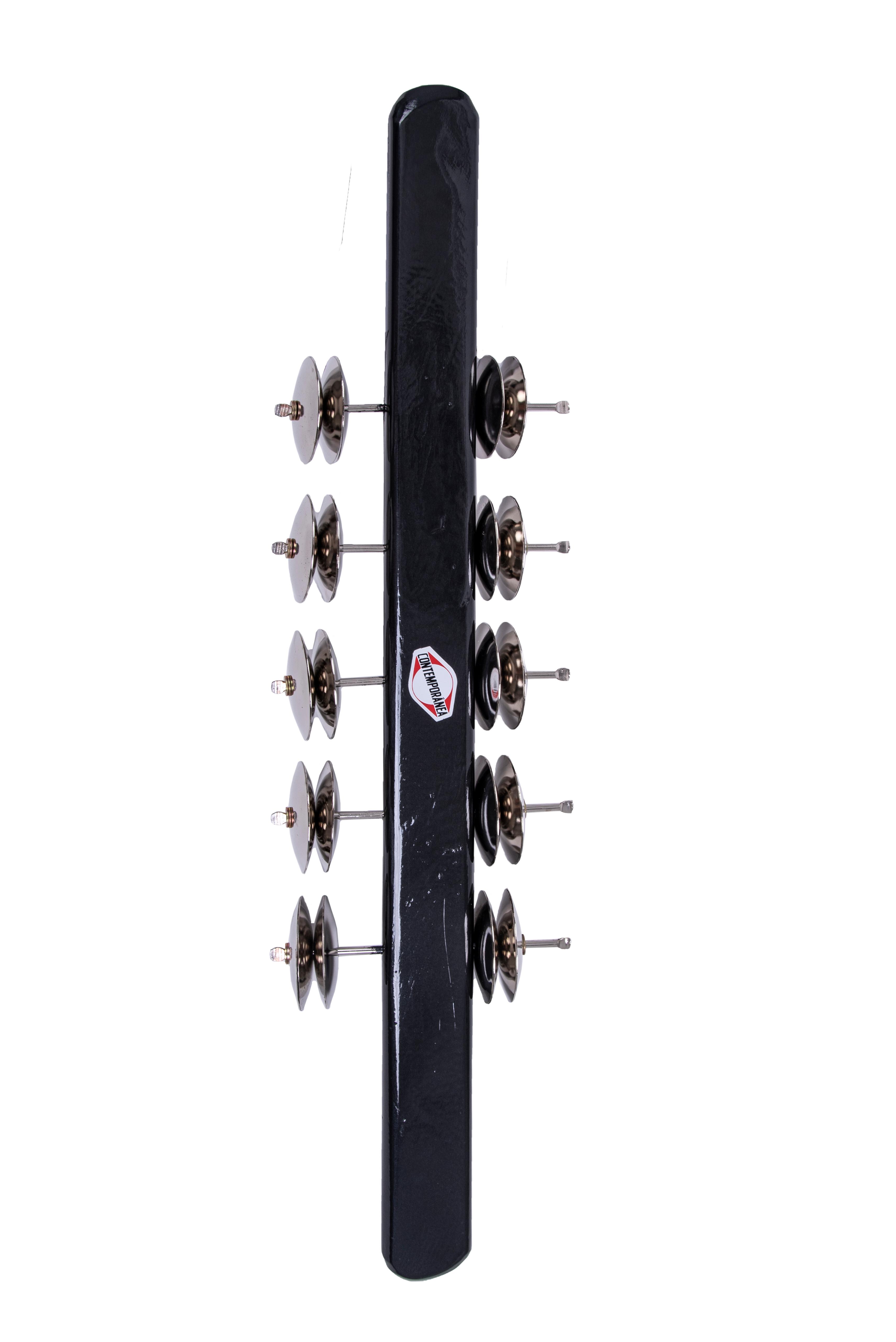 CHOCALHO GANZA NEGRO PLATINELAS 132-C - 2