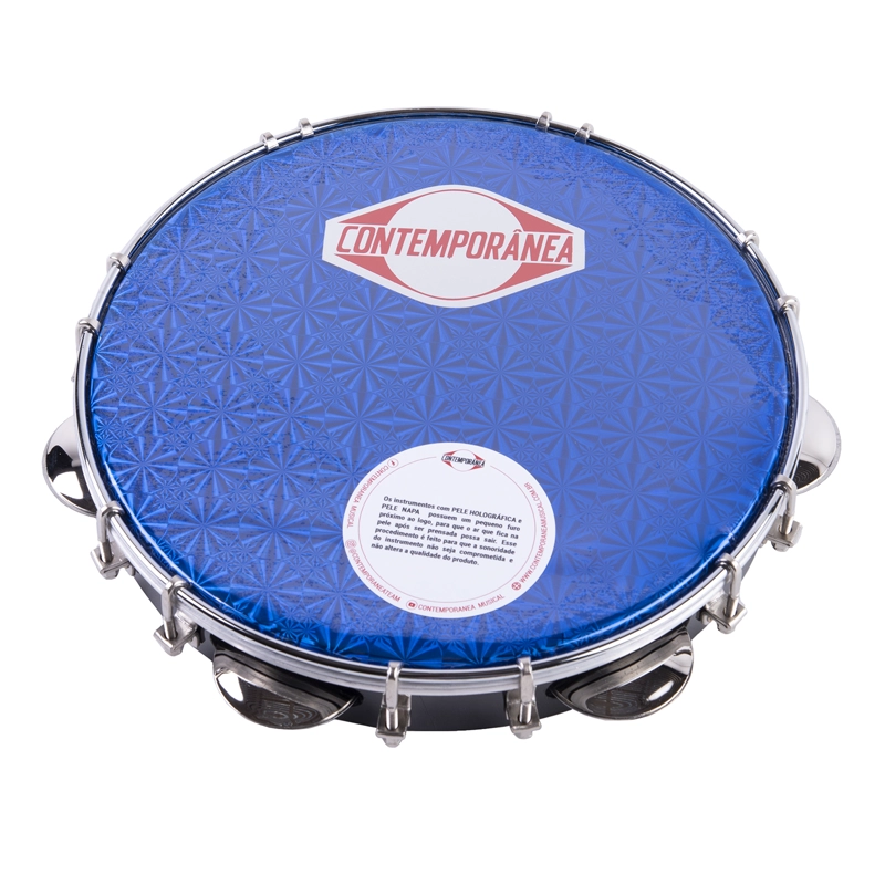 PANDERO 10' PRO CON PARCHE HOLOGRAFICO AZUL - 2