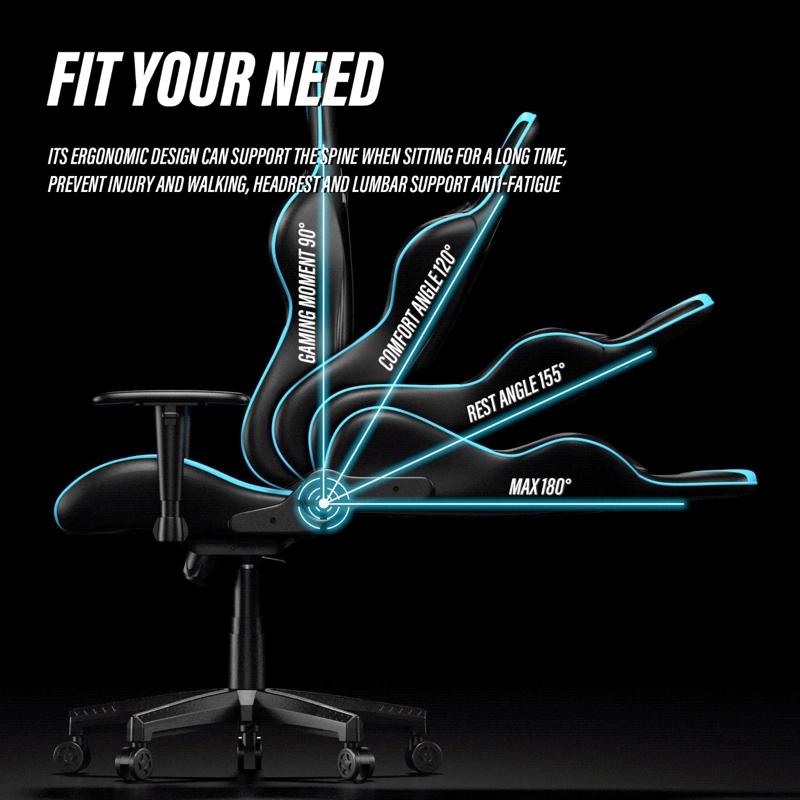 SILLA GAMER DE OFICINA PROFESIONAL ULRIK MORADA - 5