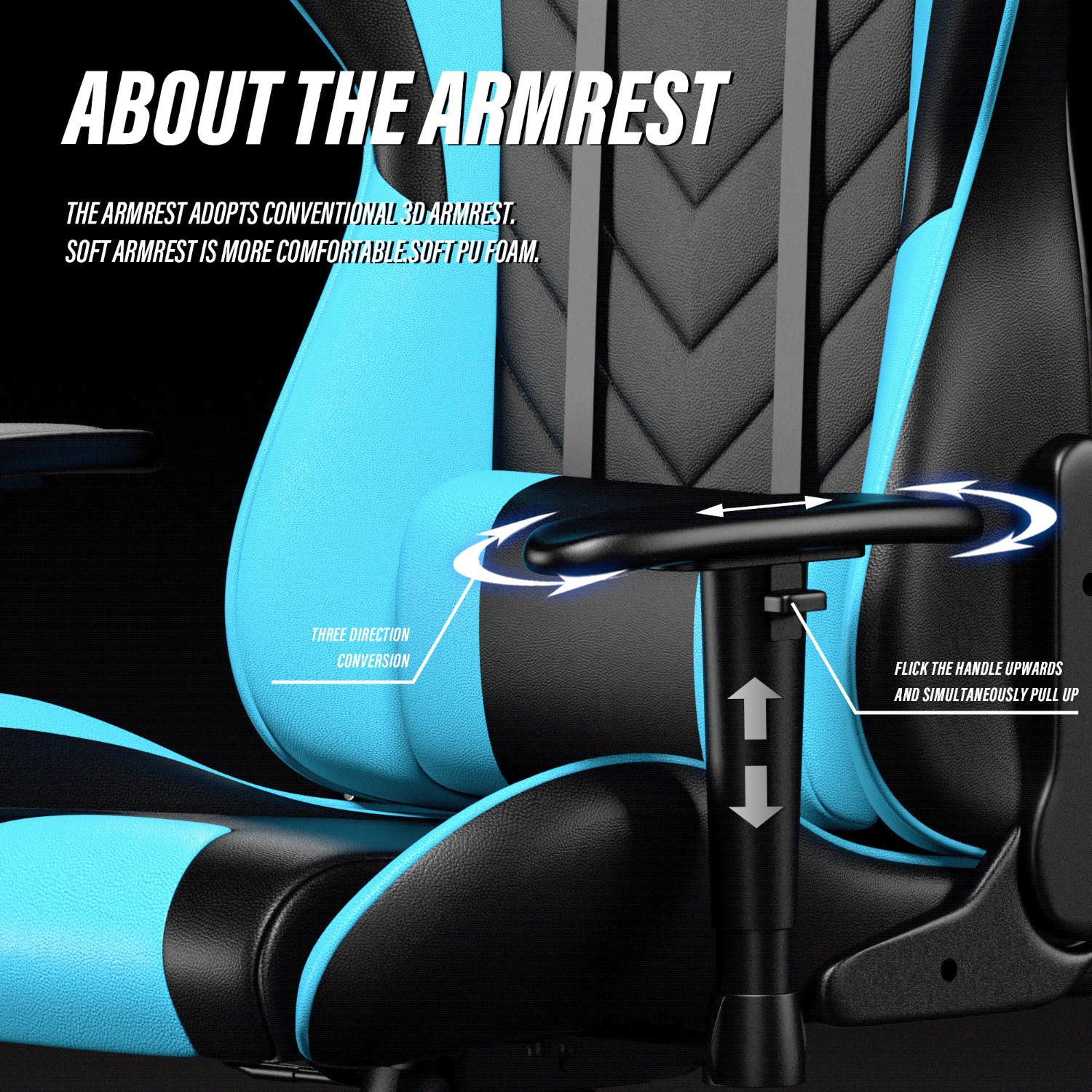 SILLA GAMER DE OFICINA PROFESIONAL ULRIK CELESTE - 5