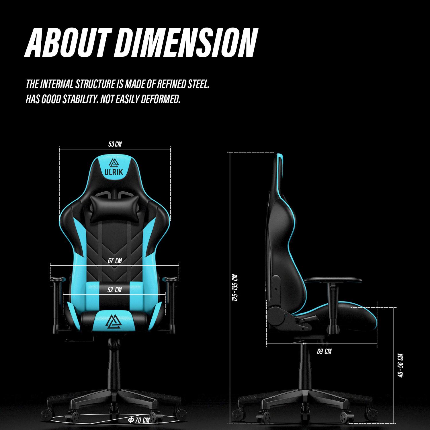 SILLA GAMER DE OFICINA PROFESIONAL ULRIK CELESTE - 7