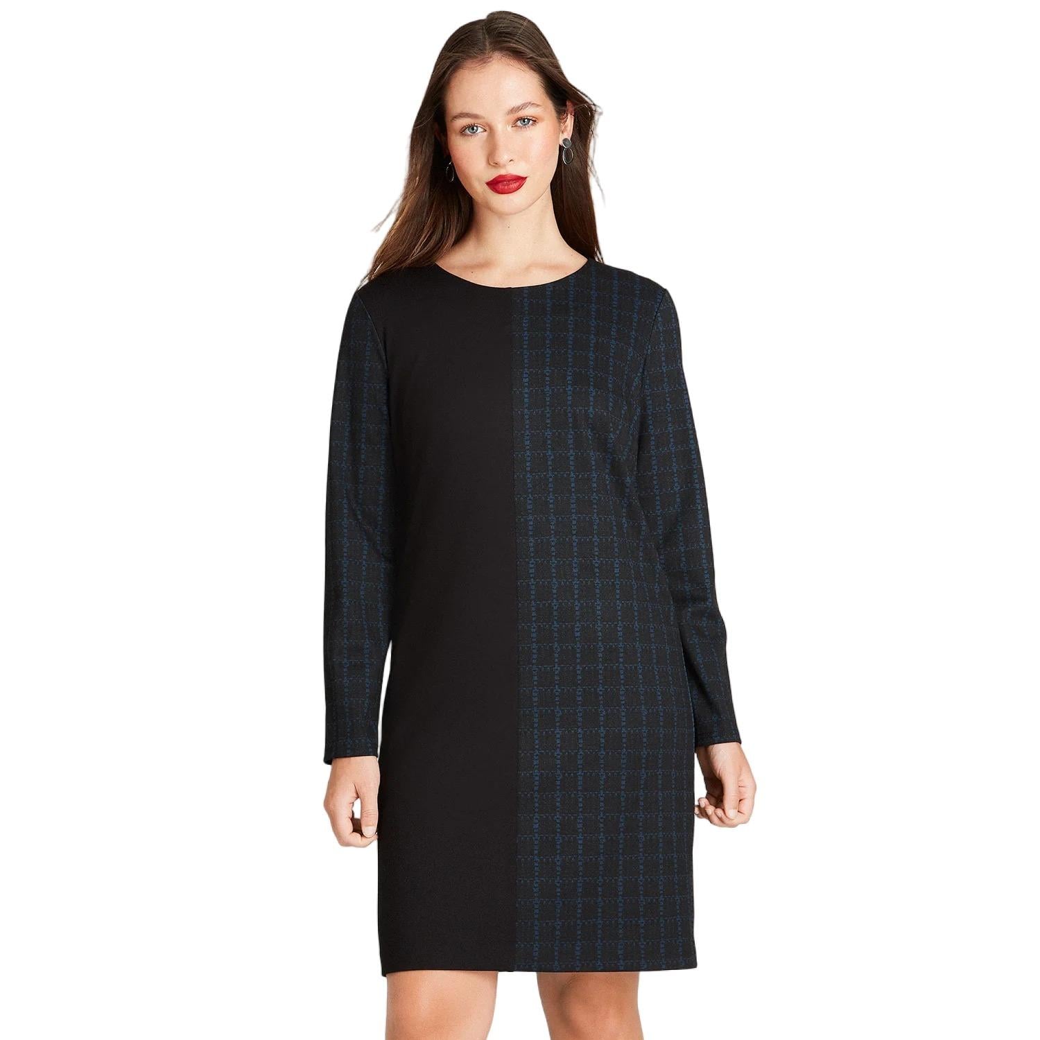 VESTIDO CON PRINT LOCALIZADO EN COLOR NEGRO - 1